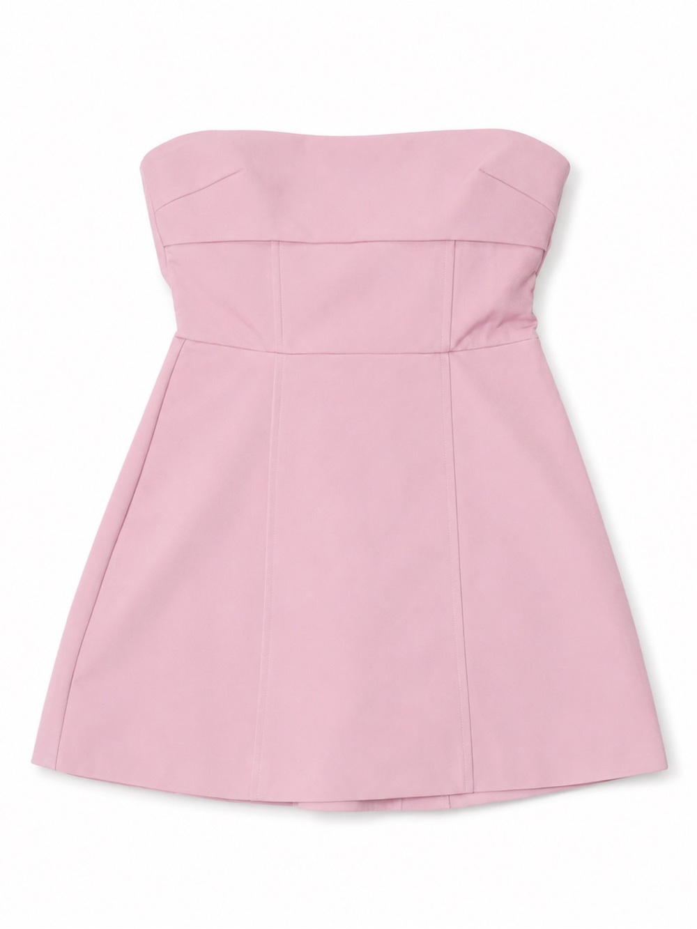 Zara Strapless Mini Dress with Bow in the back in Light Pink/Purple